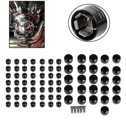 Black engine bolt caps - bolt,